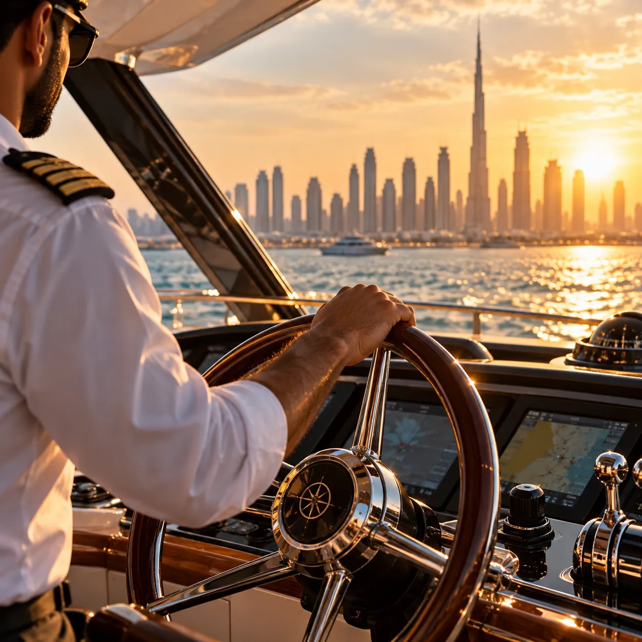 Velvet Sea Cruise yacht at sunset